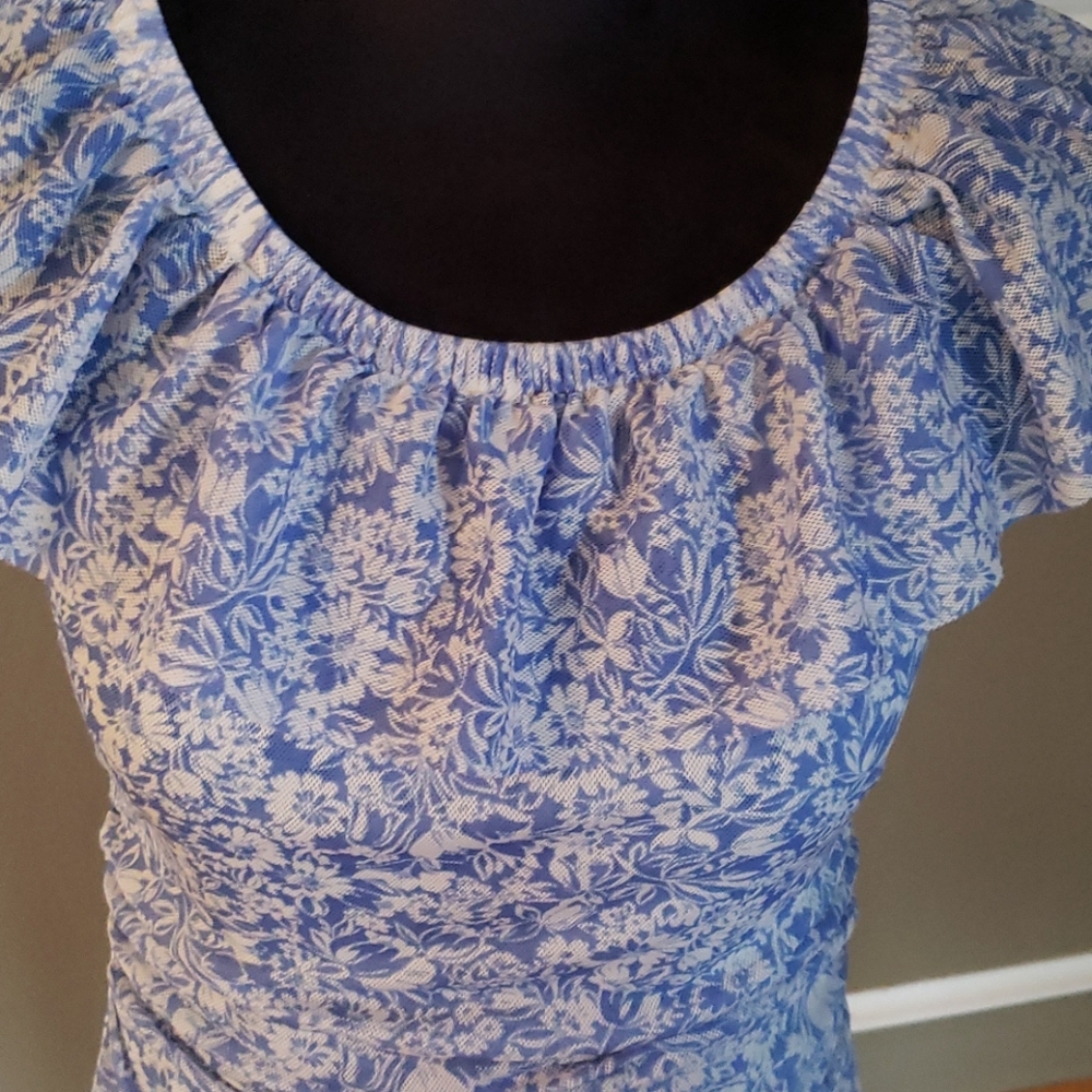 Chaps Sleeveless Ruffle Top - Picture 4 of 8